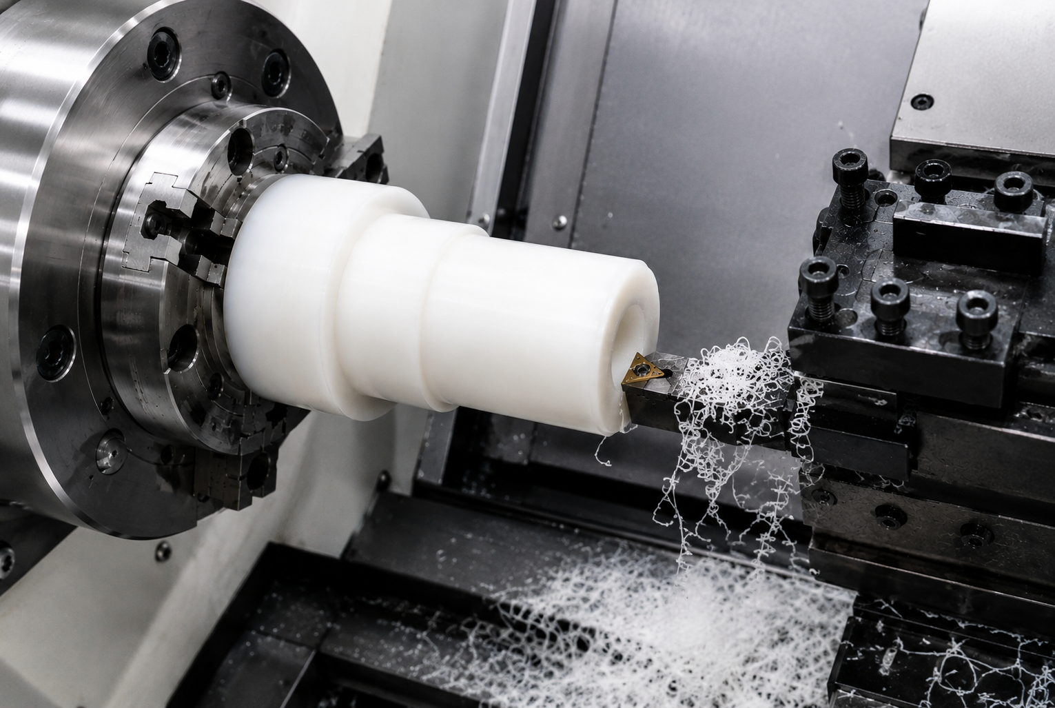 Lavorazione tornitura tecnopolimeri