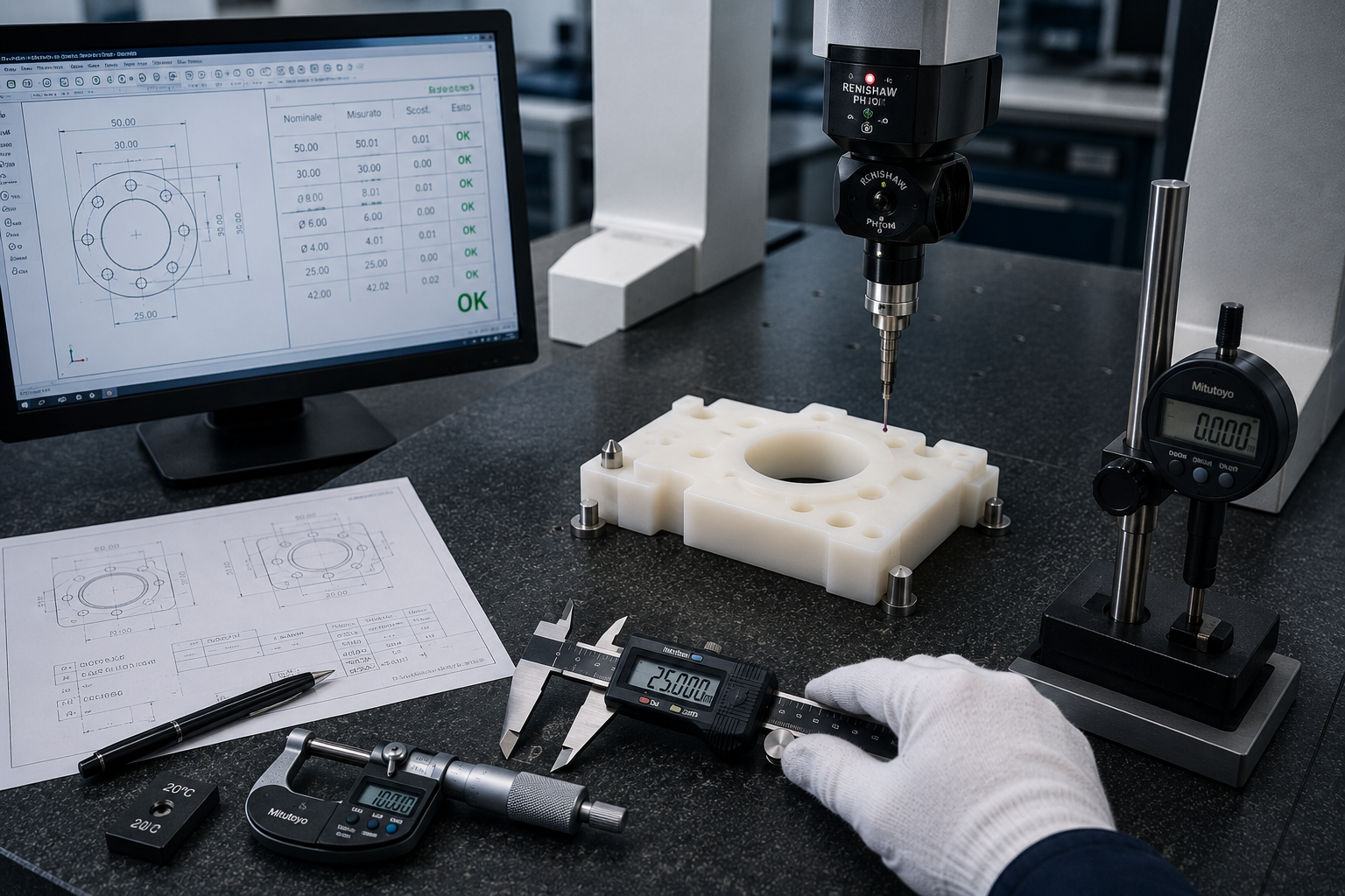Controllo dimensionale lavorazioni CNC
